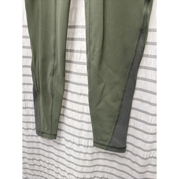 Offline By Aerie 7/8 Leggings Women XS Green Goals Flare High Rise Ribbed Strech - Picture 4 of 7